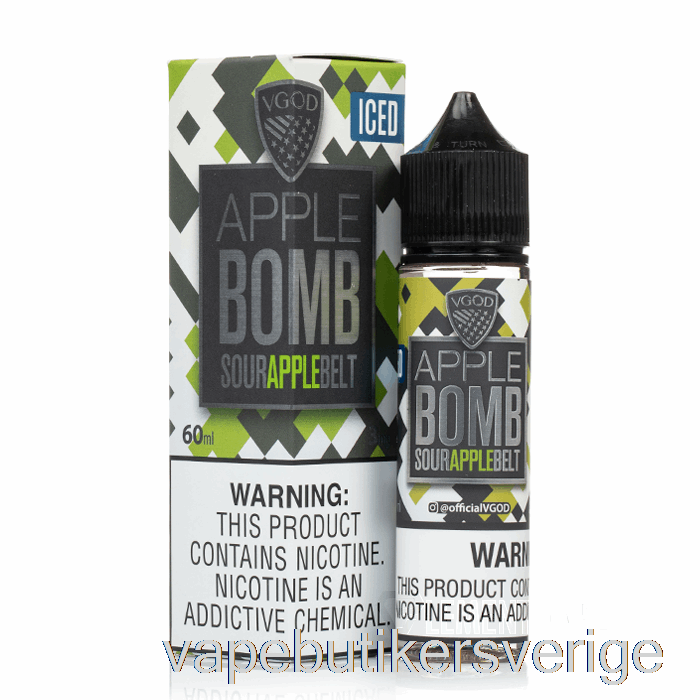 Vape Sverige Iskall äppelbomb - Vgod E-vätska - 60ml 0mg
